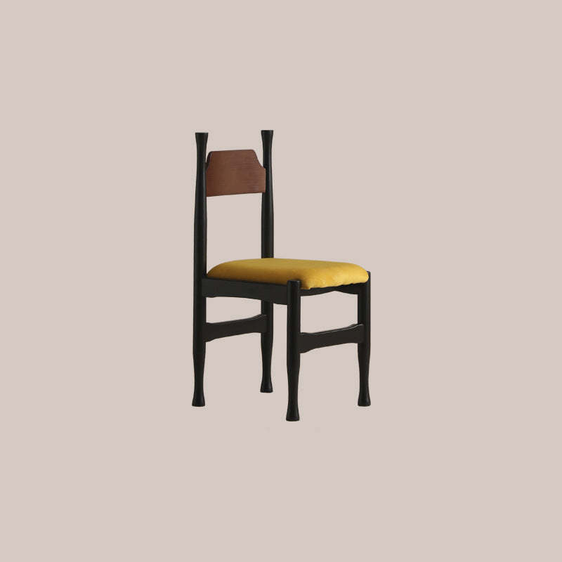 Traditional curved dining chairs & benches in wood velvet leather