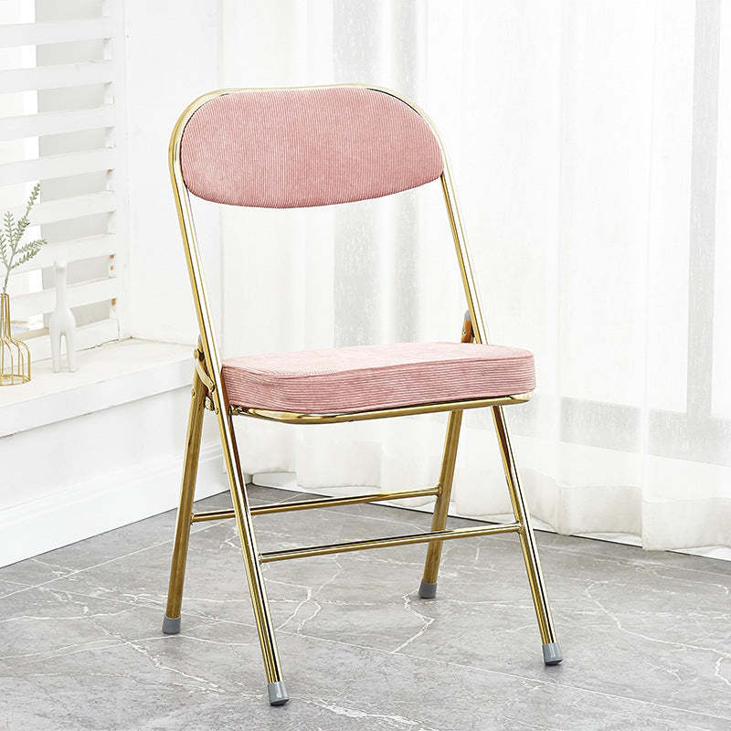 Vintage Velvet Steel Foldable Dining Chair