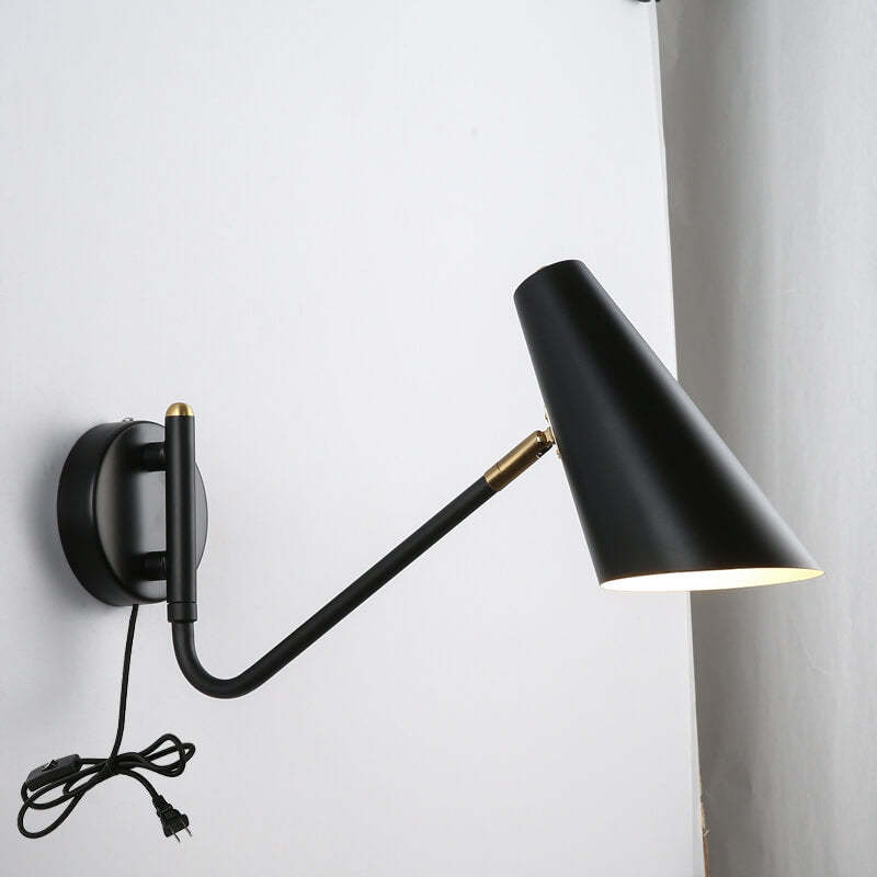 Nordic Rotating Wall Sconce — Black / Plug / 220V-240V For UK/AU