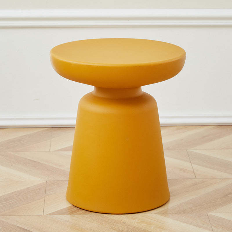 Scandinavian Mushroom End Table — Yellow