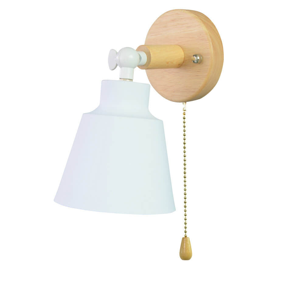 Nordic Macaron Rotatable Wood Wall Sconce