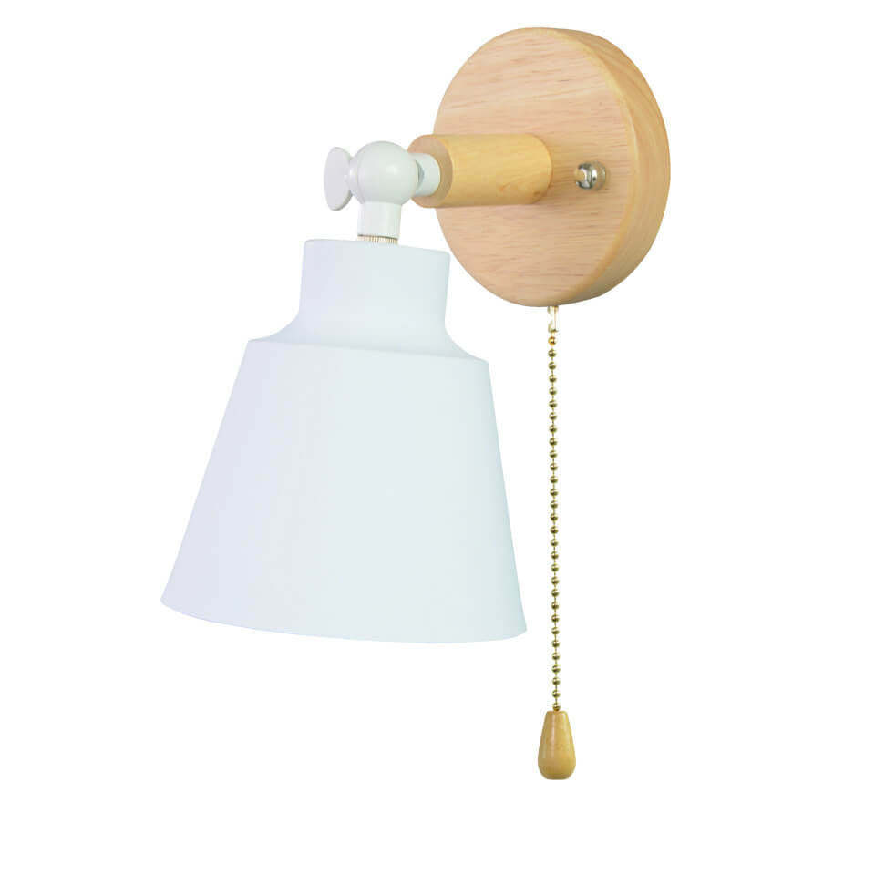 Nordic Macaron Rotatable Wood Wall Sconce