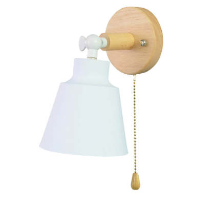 Nordic Macaron Rotatable Wood Wall Sconce