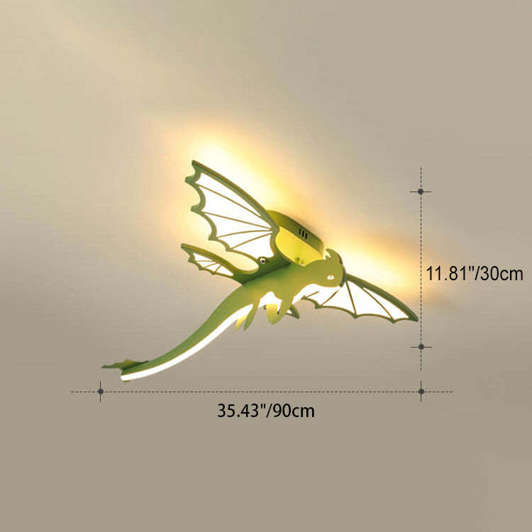 Contemporary Acrylic Dinosaur Ceiling Light