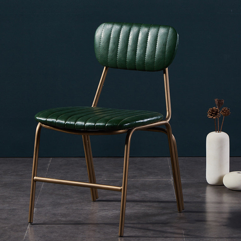 PU Leather Upholstered Metal Dining Chair