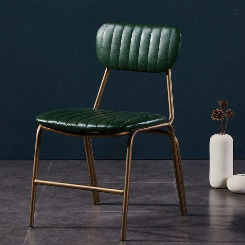 PU Leather Upholstered Metal Dining Chair