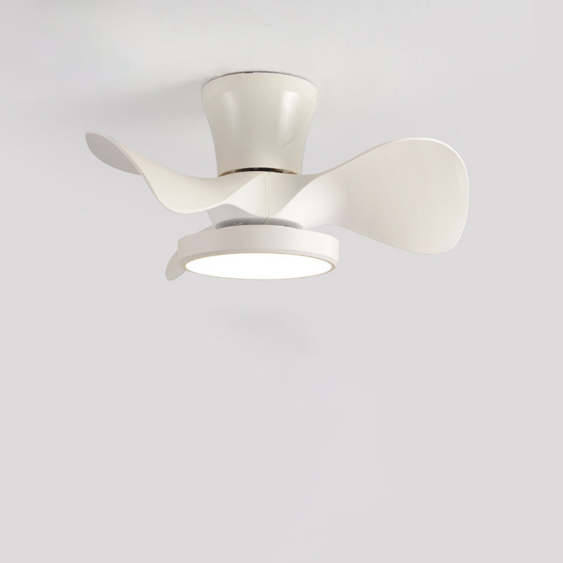 Industrial Wood Grain Mount Ceiling Fan Light