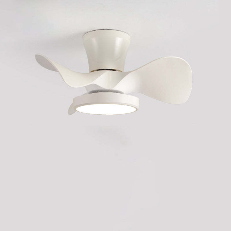 Industrial Wood Grain Mount Ceiling Fan Light
