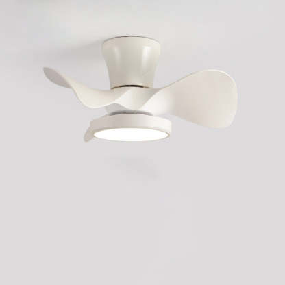 Industrial Wood Grain Mount Ceiling Fan Light