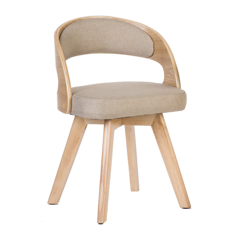 Minimalist Fabric Wood Dining Chair