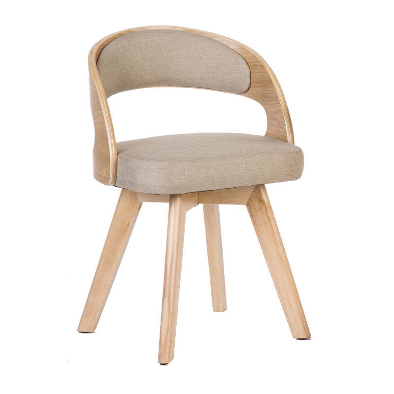 Minimalist Fabric Wood Dining Chair