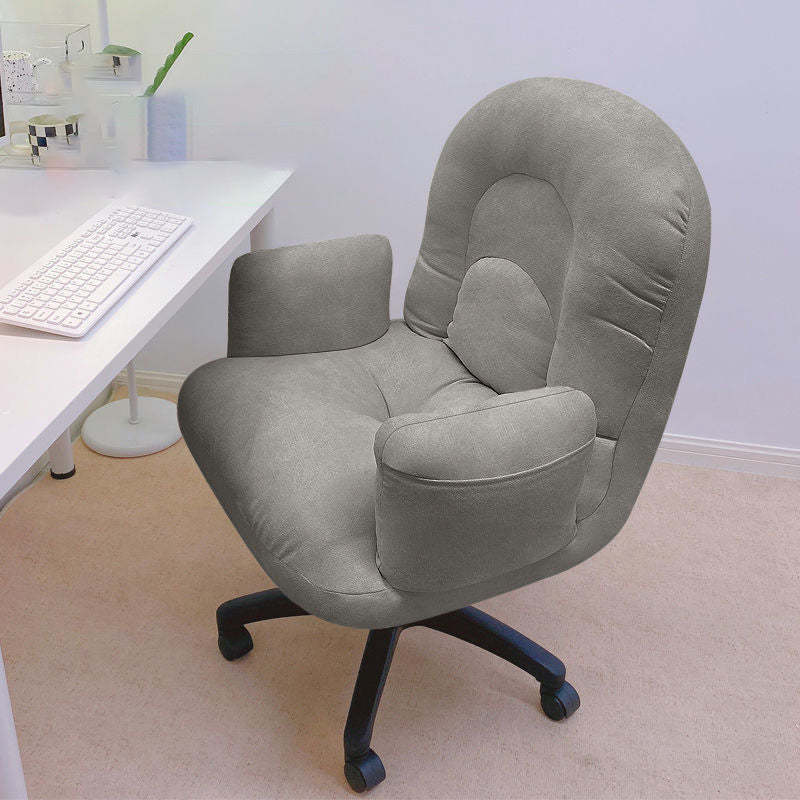 Nordic curved nylon gray linen office chairs