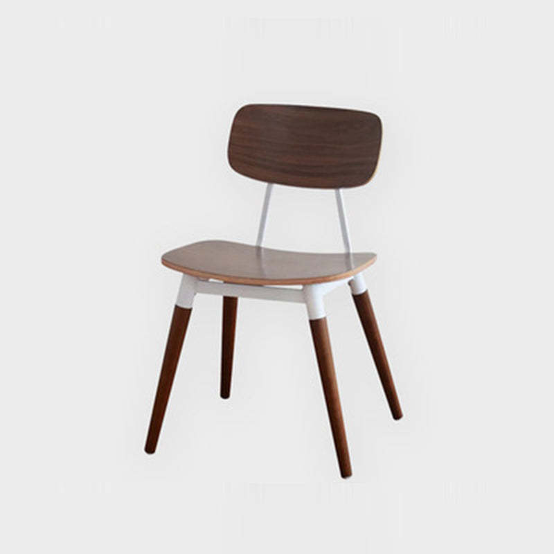 Scandinavian Square Wood Iron Chair