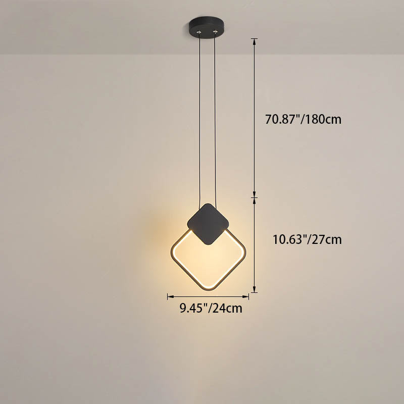 Minimalist Iron Silicone Geometric Round LED Pendant Light