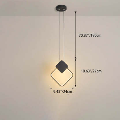 Minimalist Iron Silicone Geometric Round LED Pendant Light