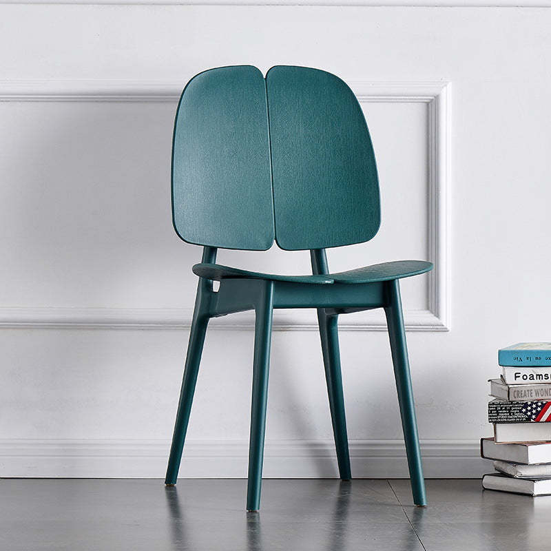 Minimalist Plastic Square-Frame Dining Chair