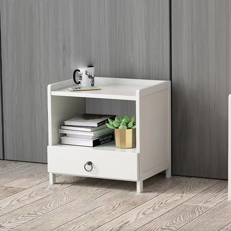 Minimalist Solid Wood 1/3-Drawer Nightstand