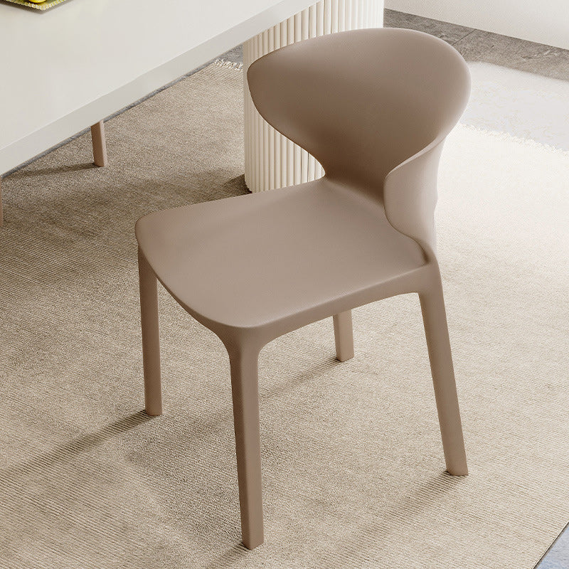 Scandinavian Velvet Ergonomic Stackable Dining Chair — Cushion Included / Green