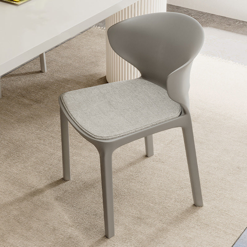 Scandinavian Velvet Ergonomic Stackable Dining Chair — Cushion Included / Dark Blue