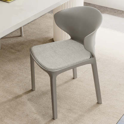 Scandinavian Velvet Ergonomic Stackable Dining Chair — Cushion Included / Dark Blue