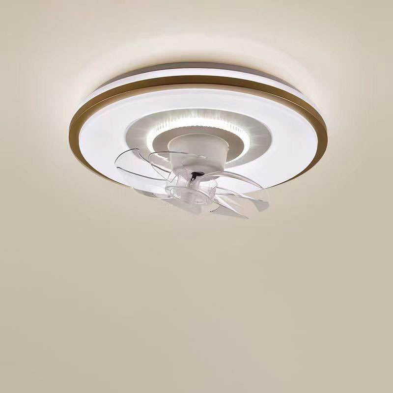 Minimalist Round LED Flush Mount Fan Light