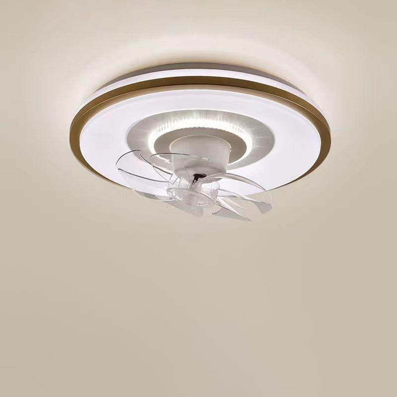 Minimalist Round LED Flush Mount Fan Light