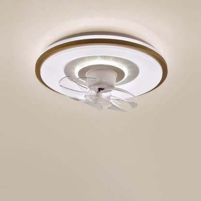 Minimalist Round LED Flush Mount Fan Light
