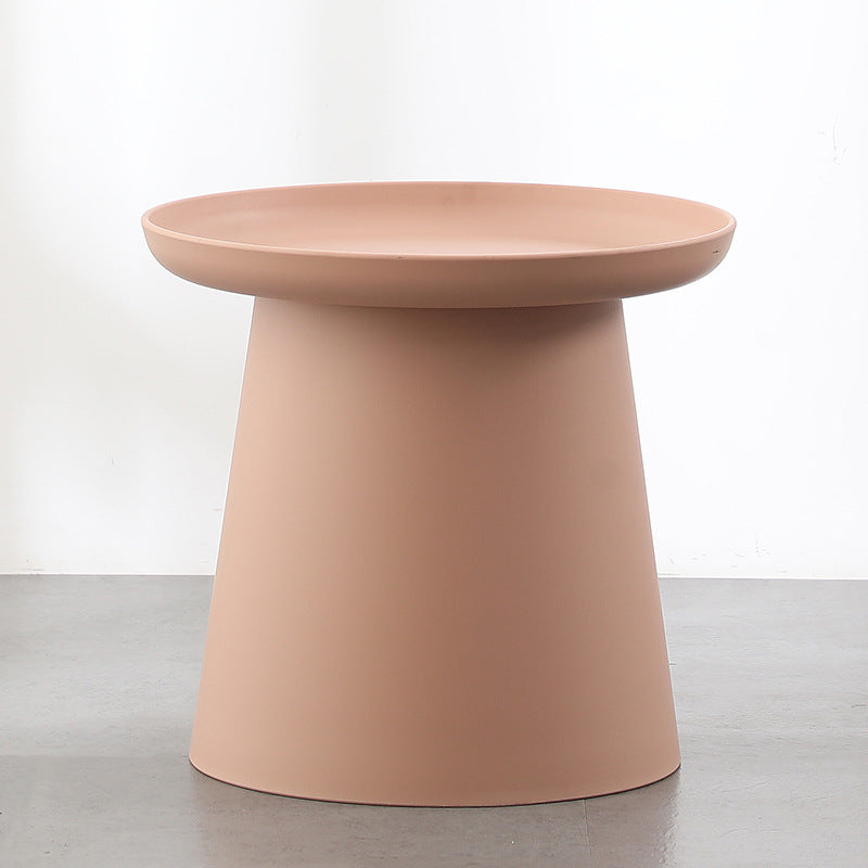Scandinavian Round Plastic End Table