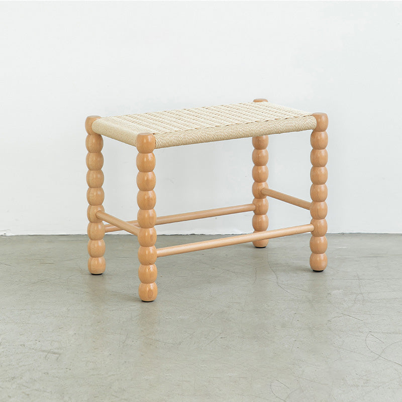 Chinese Woven Gourd Wooden Footstool