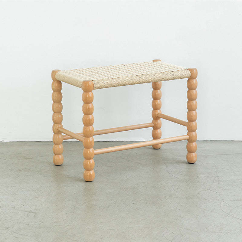 Chinese Woven Gourd Wooden Footstool