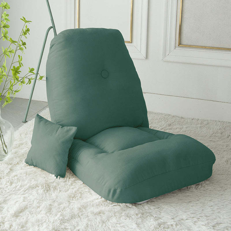 Minimalist Fabric Brushed Cotton Armless Sofa — Green