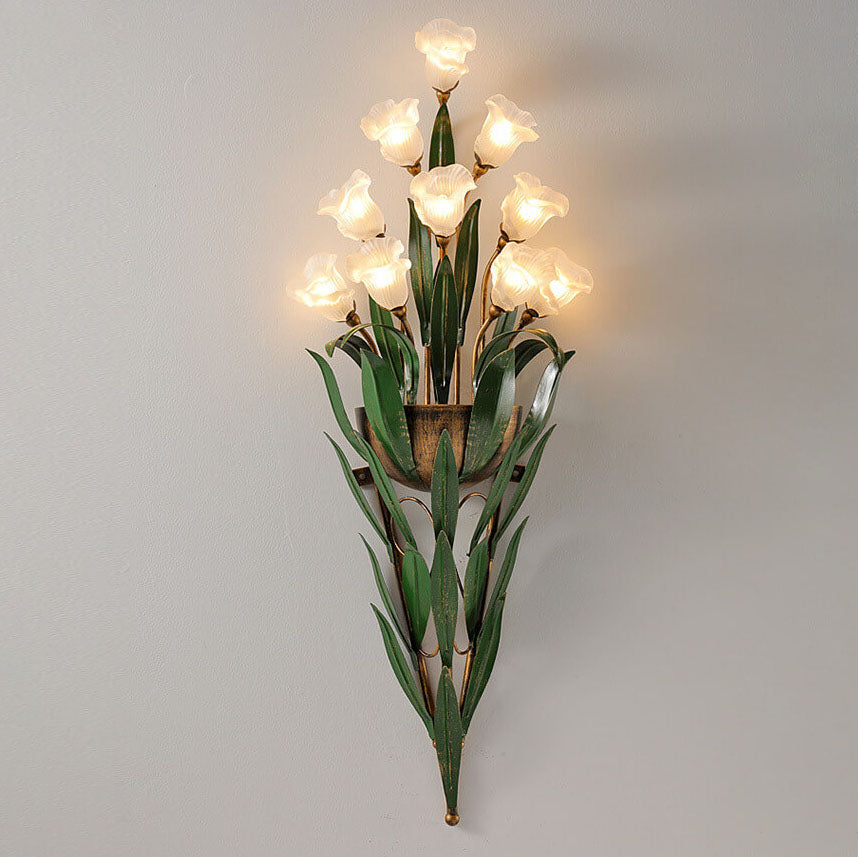 Minimalist Glass Flower Wall Sconce