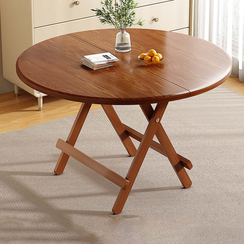 Scandinavian Round Wood 4-Seat Dining Table