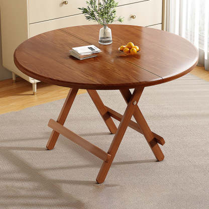 Scandinavian Round Wood 4-Seat Dining Table