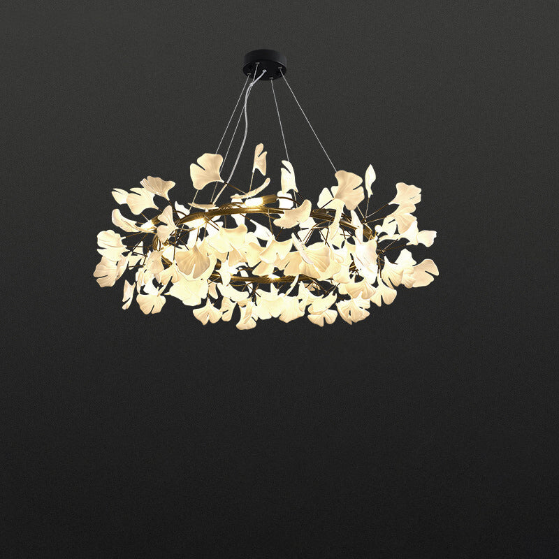Nordic Iron Acrylic Ginkgo Chandelier