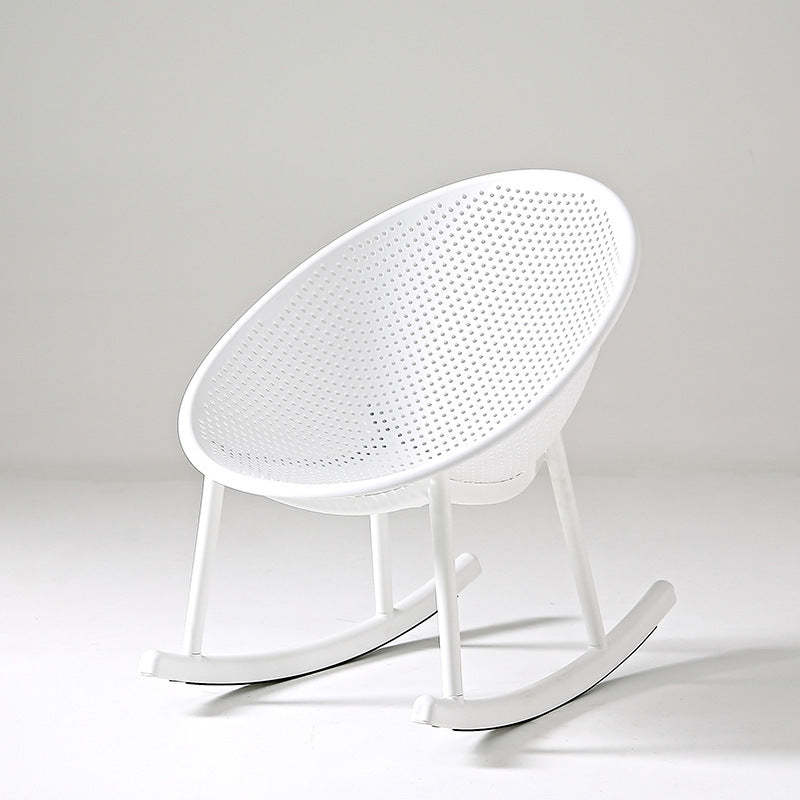 White creative oval accent chairs