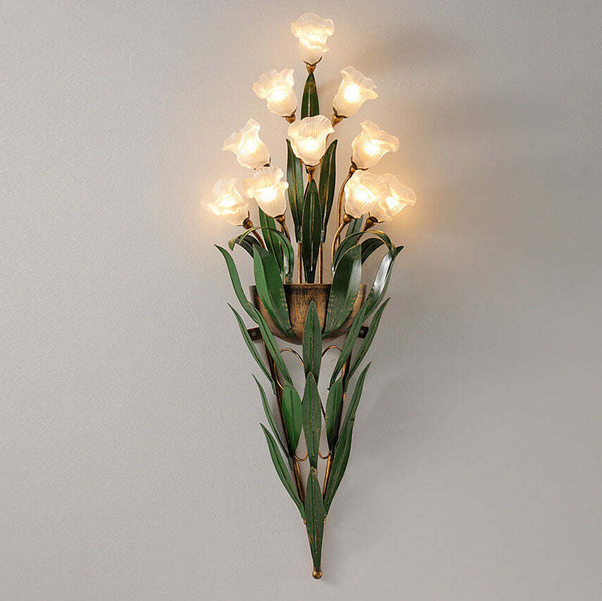 Minimalist Glass Flower Wall Sconce