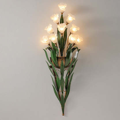 Minimalist Glass Flower Wall Sconce
