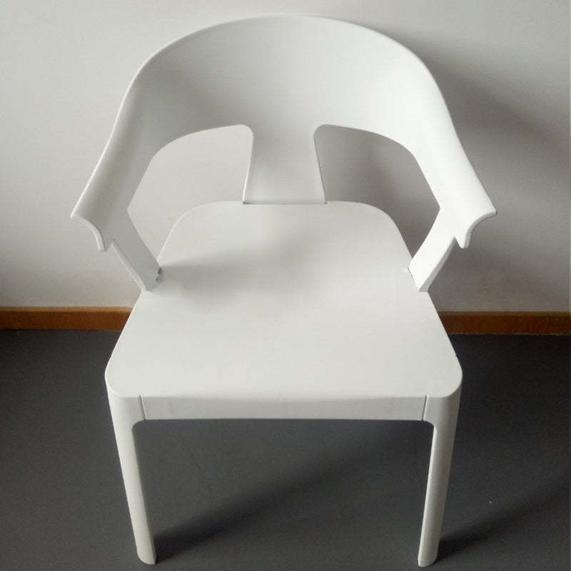 Minimalist Trapezoidal Plastic Dining Chair