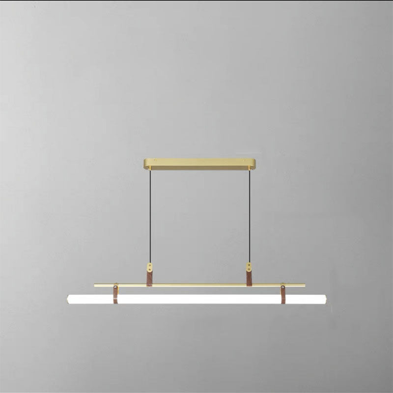 Nordic Minimalist Leather LED Island Chandelier