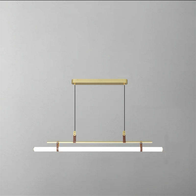 Nordic Minimalist Leather LED Island Chandelier
