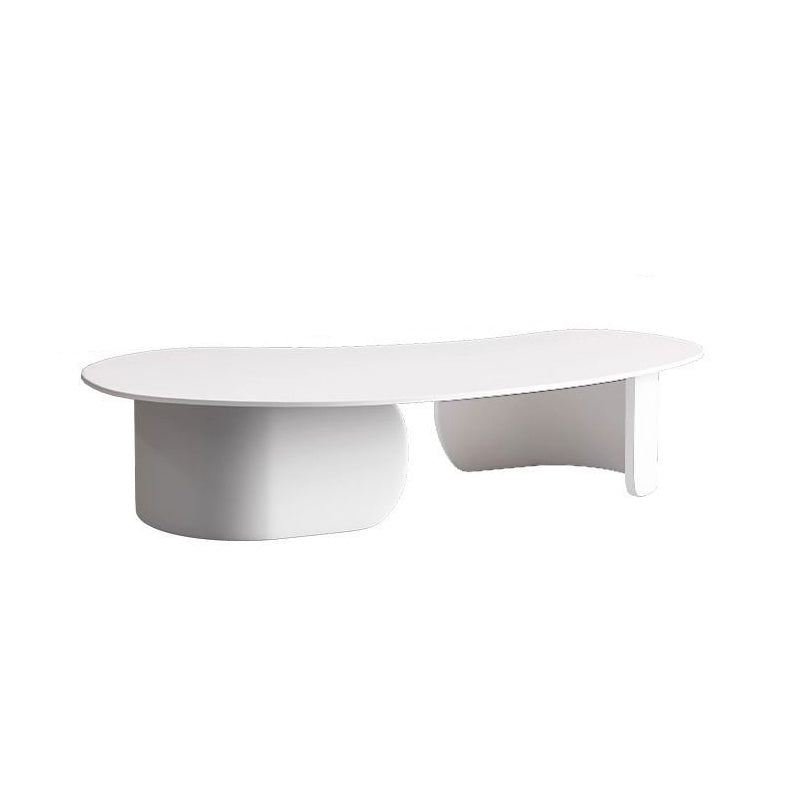 Minimalist Cashew Rock Slab Steel End Table