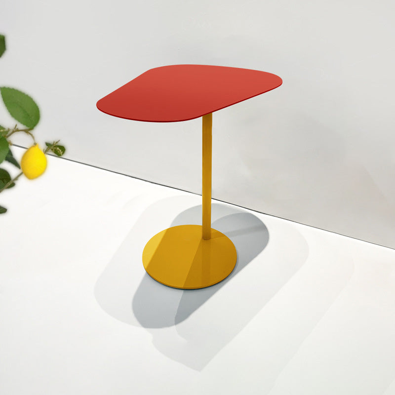 Contemporary Irregular Geometric Iron End Table