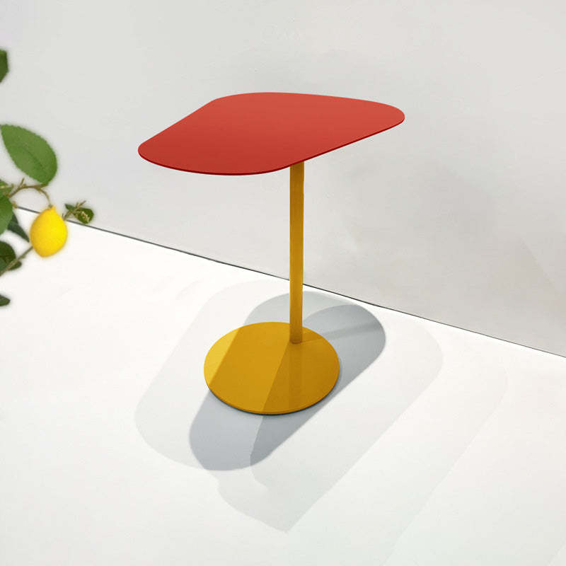 Contemporary Irregular Geometric Iron End Table