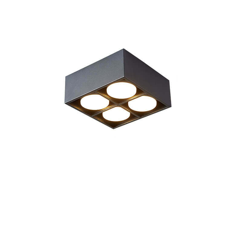 Minimalist Square Iron Spotlight LED Flush Mount Light