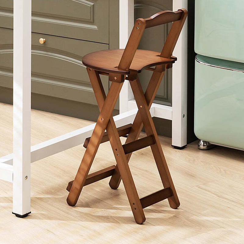 Minimalist Round Bamboo Bar Stool