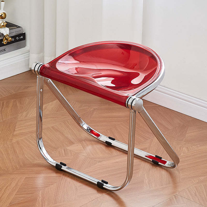 Contemporary Oval Plastic Iron Chair