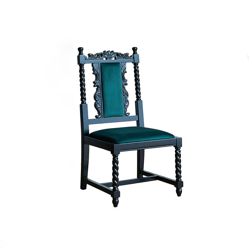 Vintage Curved Wood Dining Chair