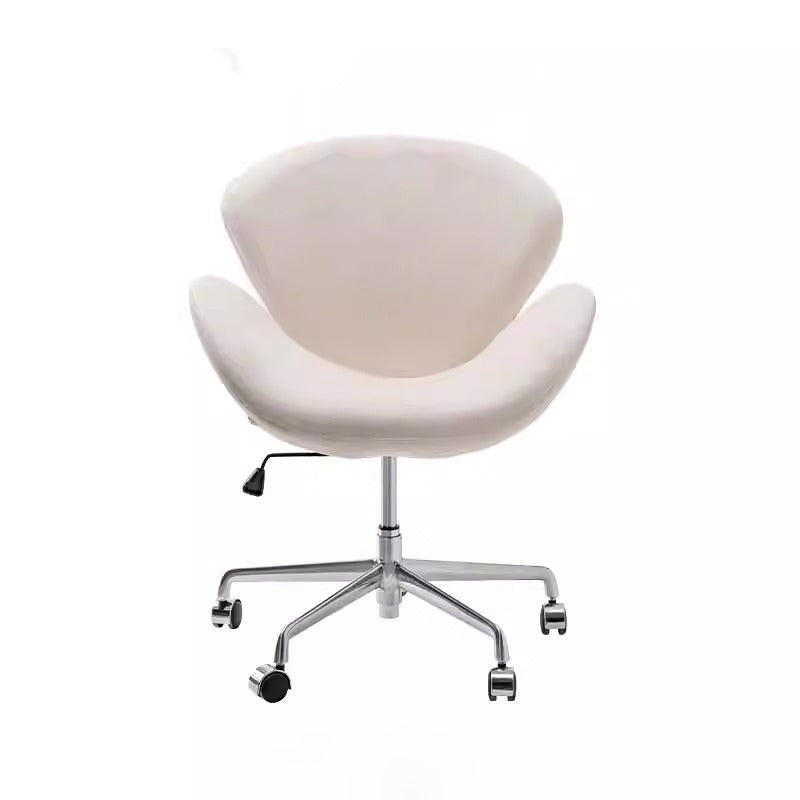 Minimalist Flannel Lambskin Movable Desk Chair