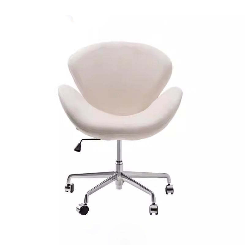 Minimalist Flannel Lambskin Movable Desk Chair